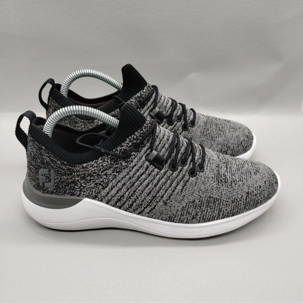 FootJoy Flex XP Womens Golf Shoes 8.5 Grey Black‎ Spikeless Sneakers 95336